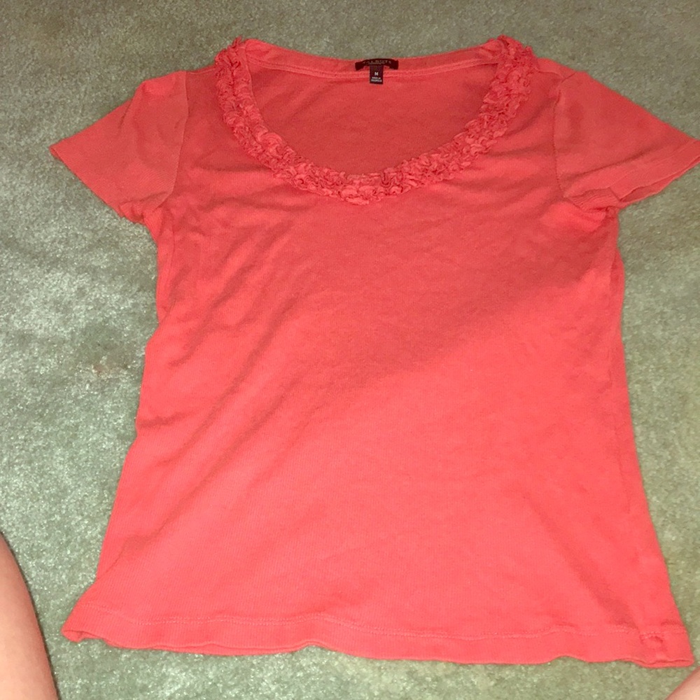Talbots orange tee size M